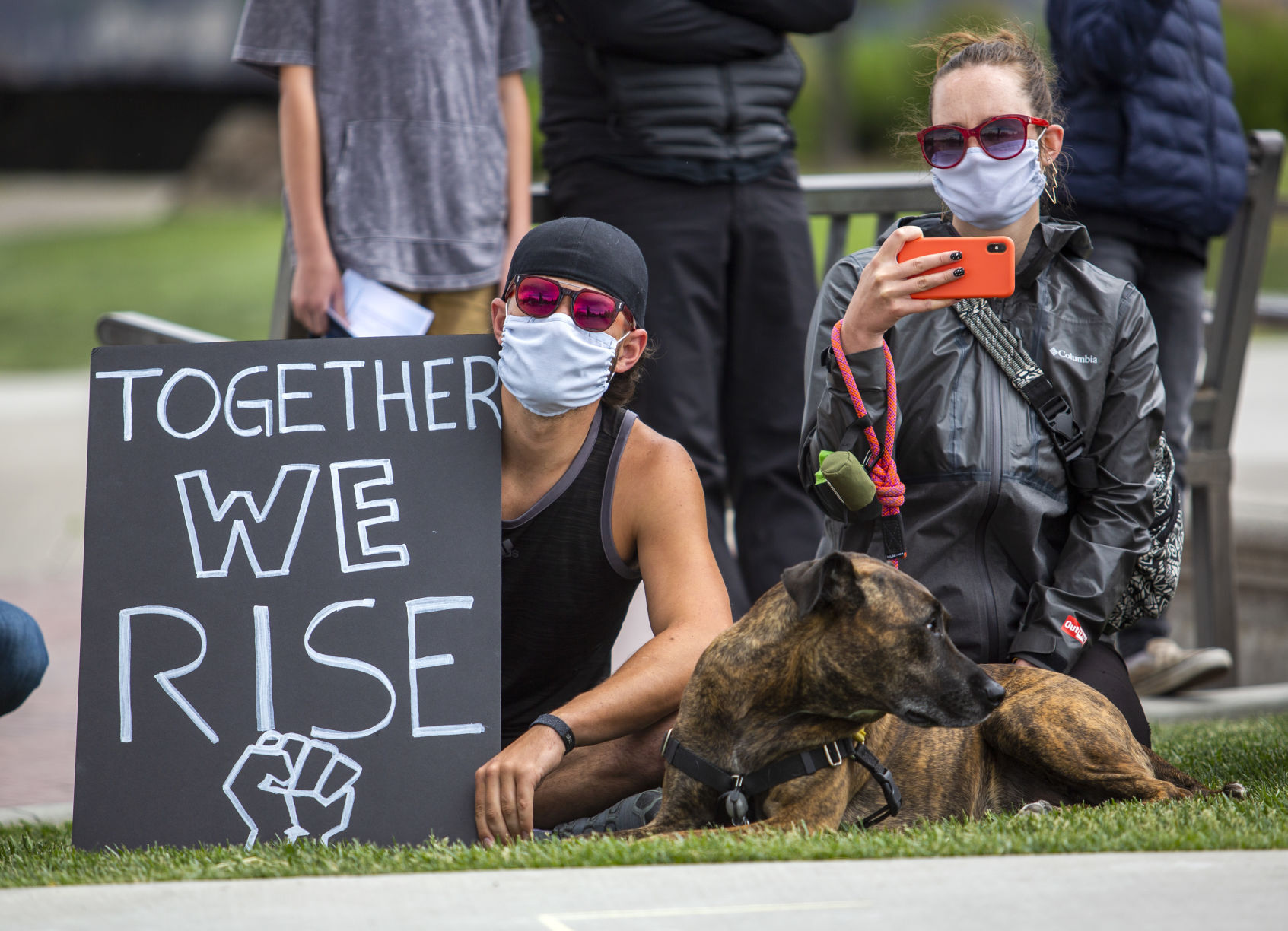Citizens gather to protest police brutality